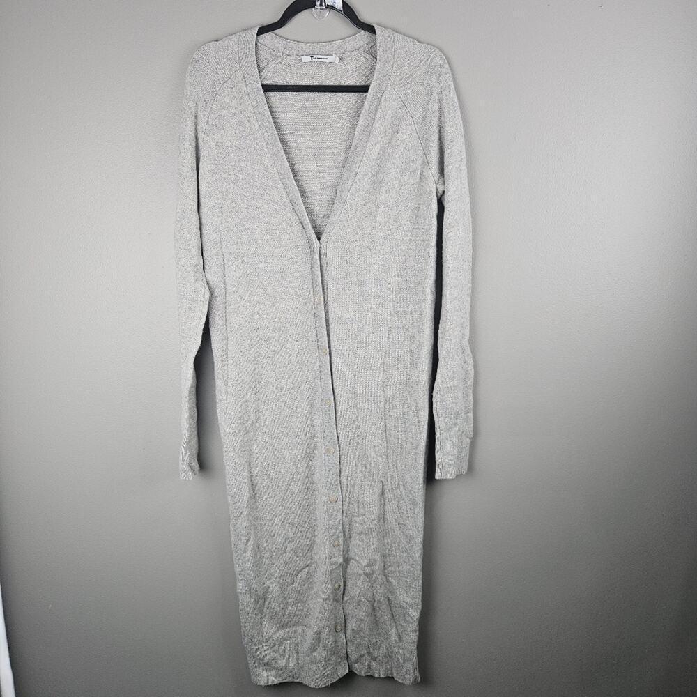 T Alexander Wang Grey Long Button Down Cardigan Sweater Size Small
